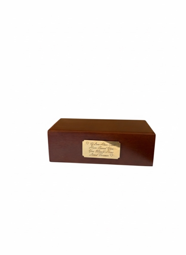 Walnut Traditional Wood Urn - Image 3